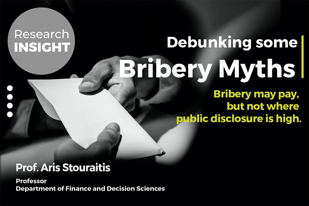 Debunking some bribery myths: Bribery may pay, but not where public disclosure is high - banner