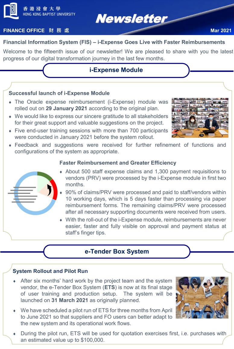 Newsletters March 2021