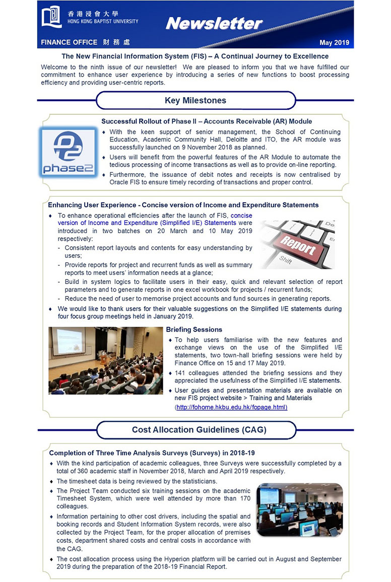 Newsletters May 2019