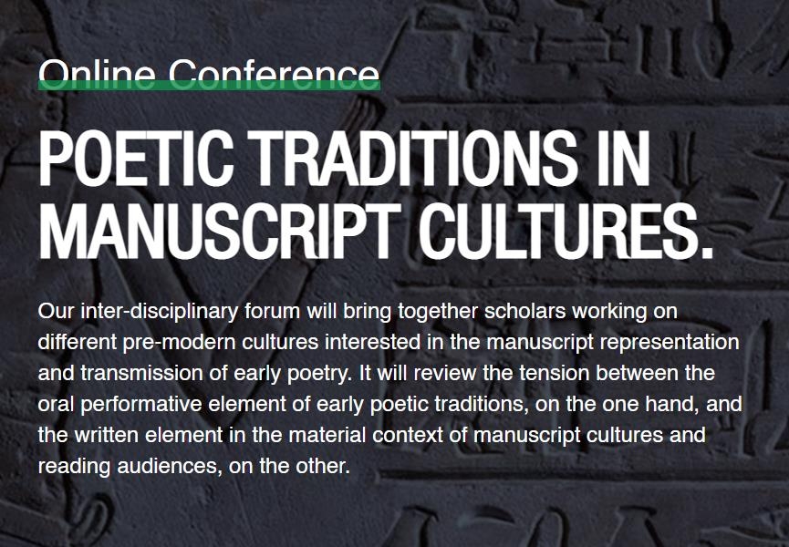 Poetic Traditions in Manuscript Cultures