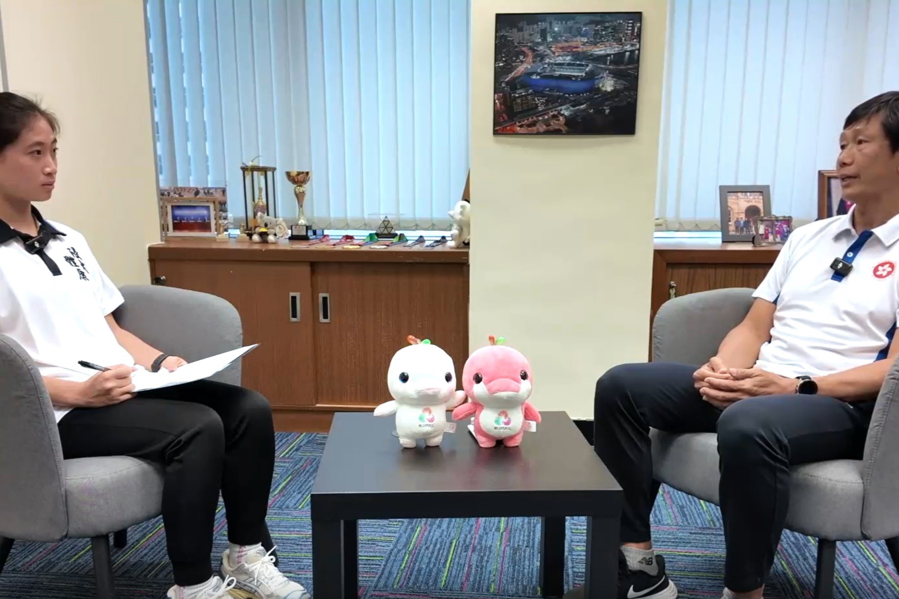 Photo of Chan Wing-yu's interview with Mr. Yeung Tak-Keung